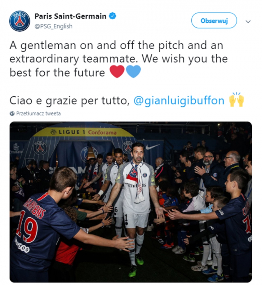 OFICJALNIE! Buffon odchodzi z Paris Saint-Germain!